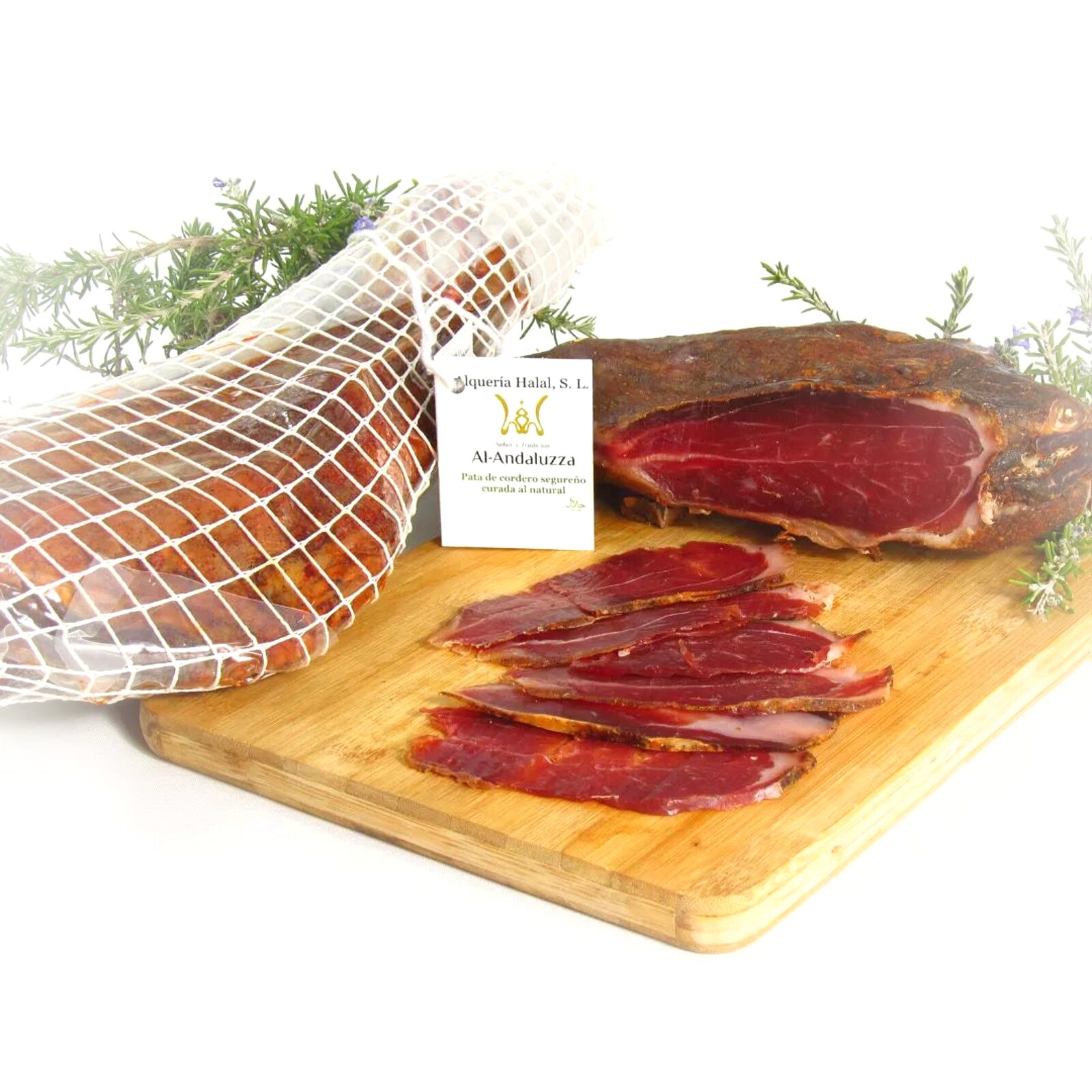 Pierna de cordero Segureño curada al natural — Jamón halal · Sabor Nazarí