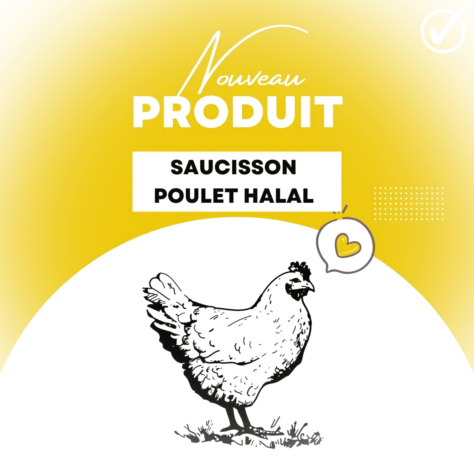 Salchichón halal de pollo